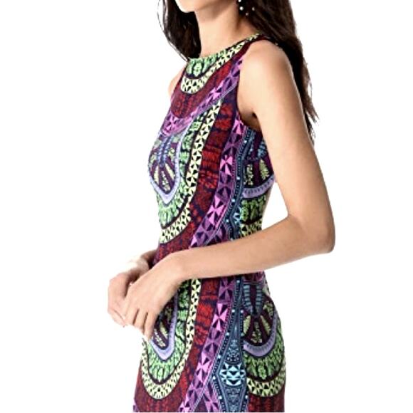 Mara Hoffman Silky Open Back Slip Sheath Mini Dress Colorful Geo Print Size 0 - Picture 8 of 11